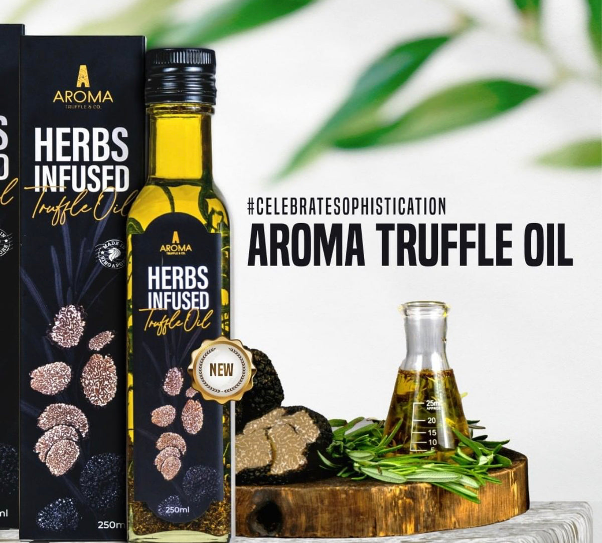 Herbs Infused Truffle Oil (with real truffle slices) Aroma Truffle PH