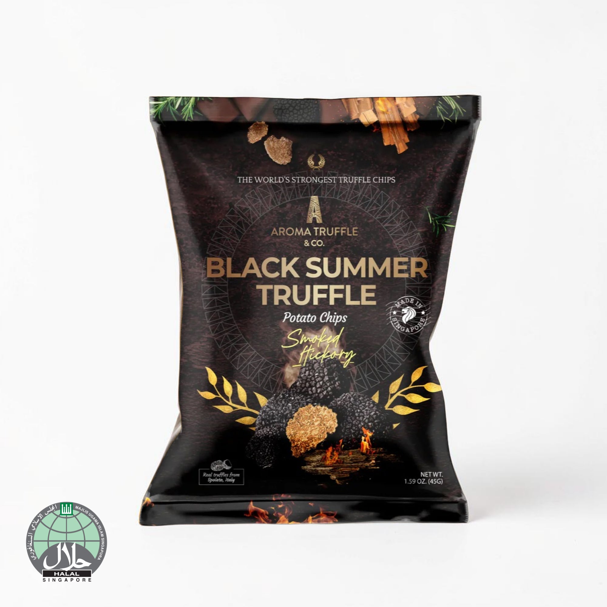 Black Summer Truffle Chips - Smoked Hickory (45g)