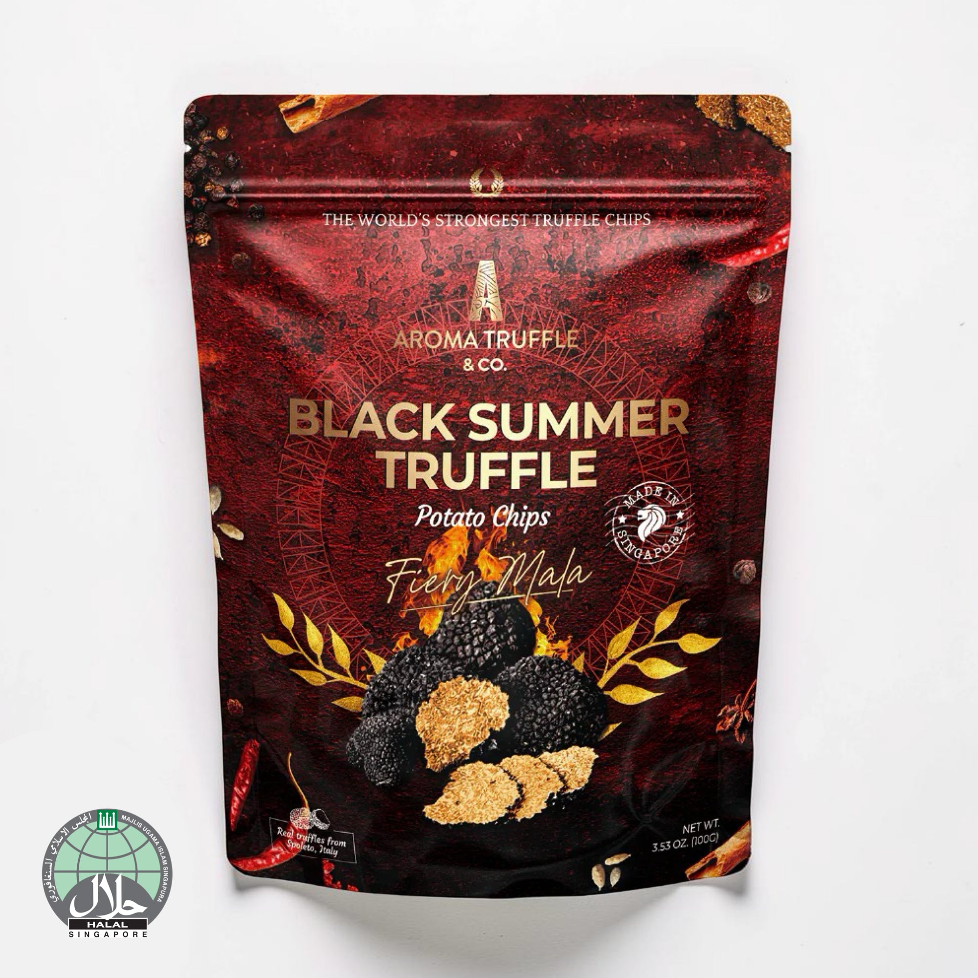 Black Summer Truffle Chips - Fiery Mala (100g)