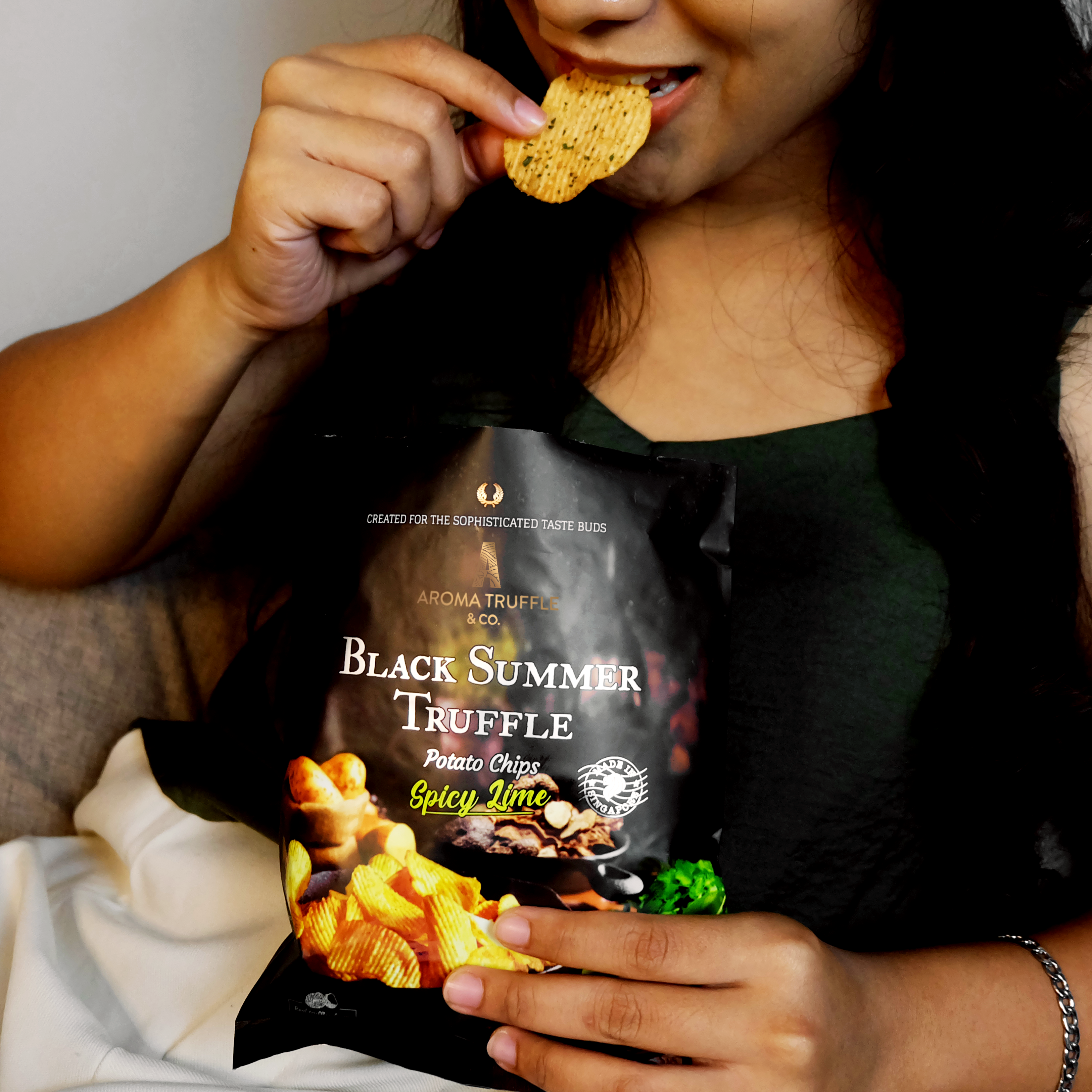 Black Summer Truffle Chips - Spicy Lime (45g)