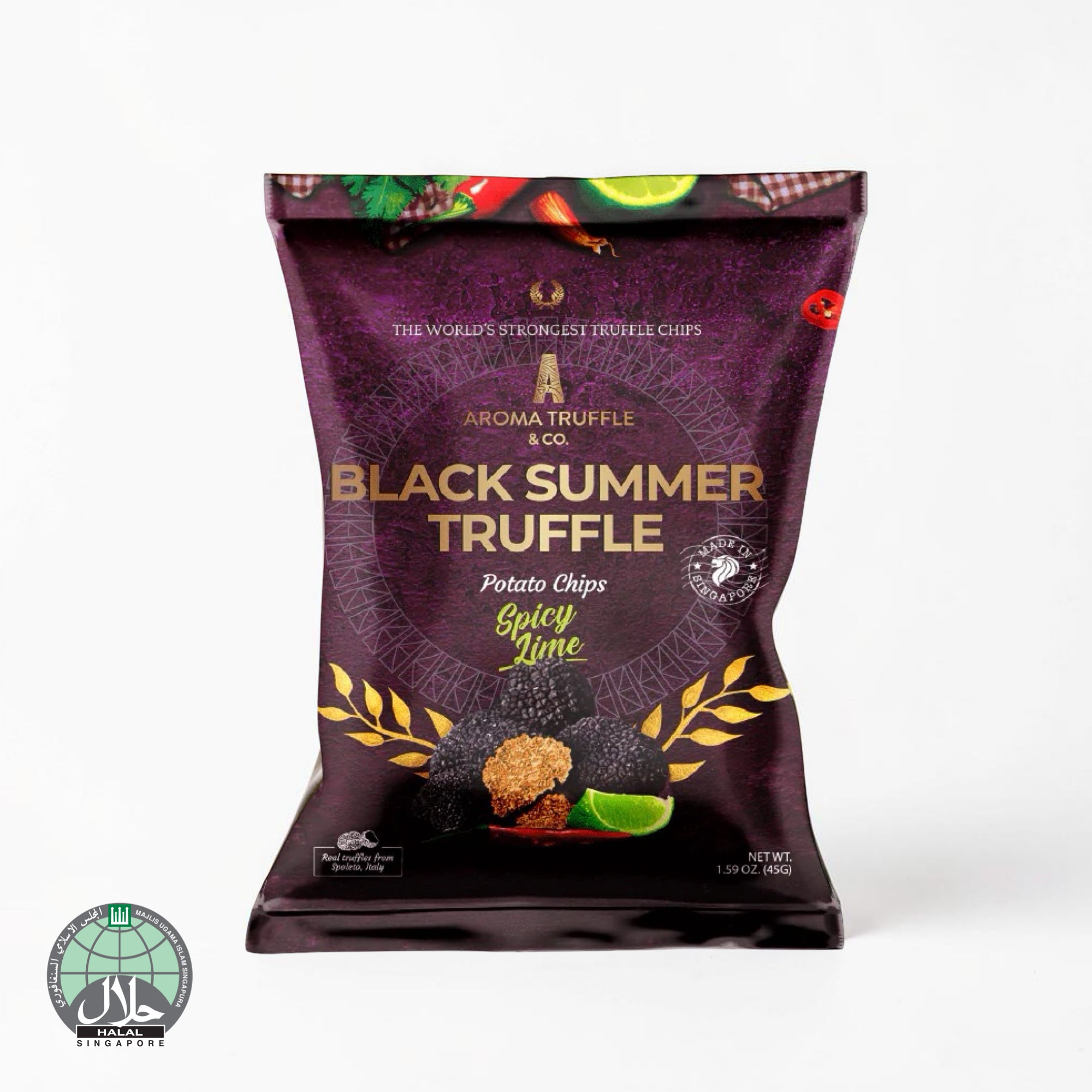 Black Summer Truffle Chips - Spicy Lime (45g)