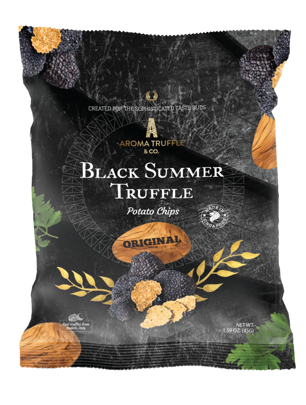 Pillow Pouch Black Summer Truffle Chips - Original 45G