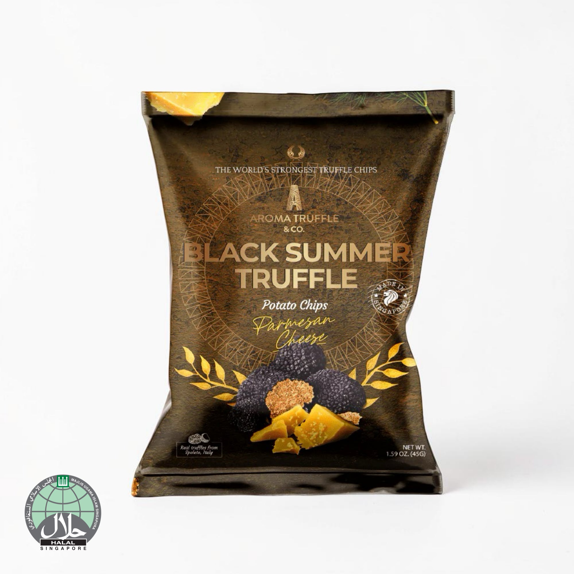 Black Summer Truffle Chips - Parmesan Cheese (45g)