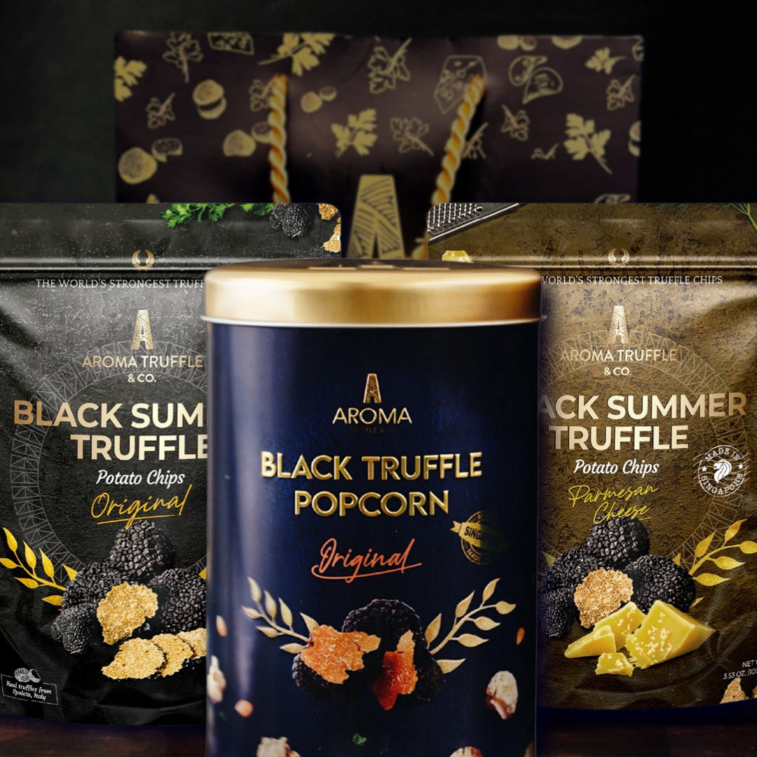 Christmas Package: 2 Truffle Chips and a Can of Truffle Popcorn