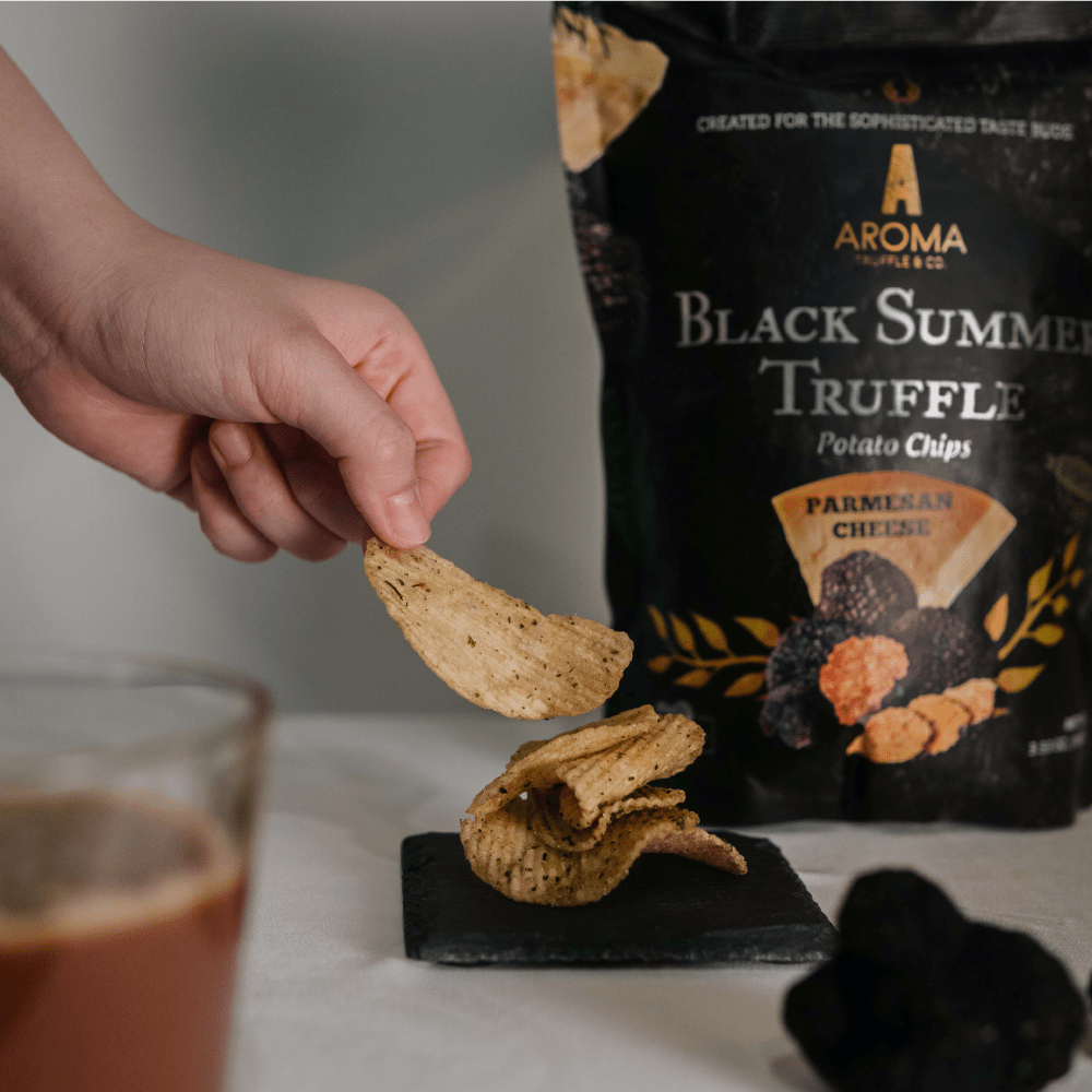 Black Summer Truffle Chips - Parmesan Cheese (100g)