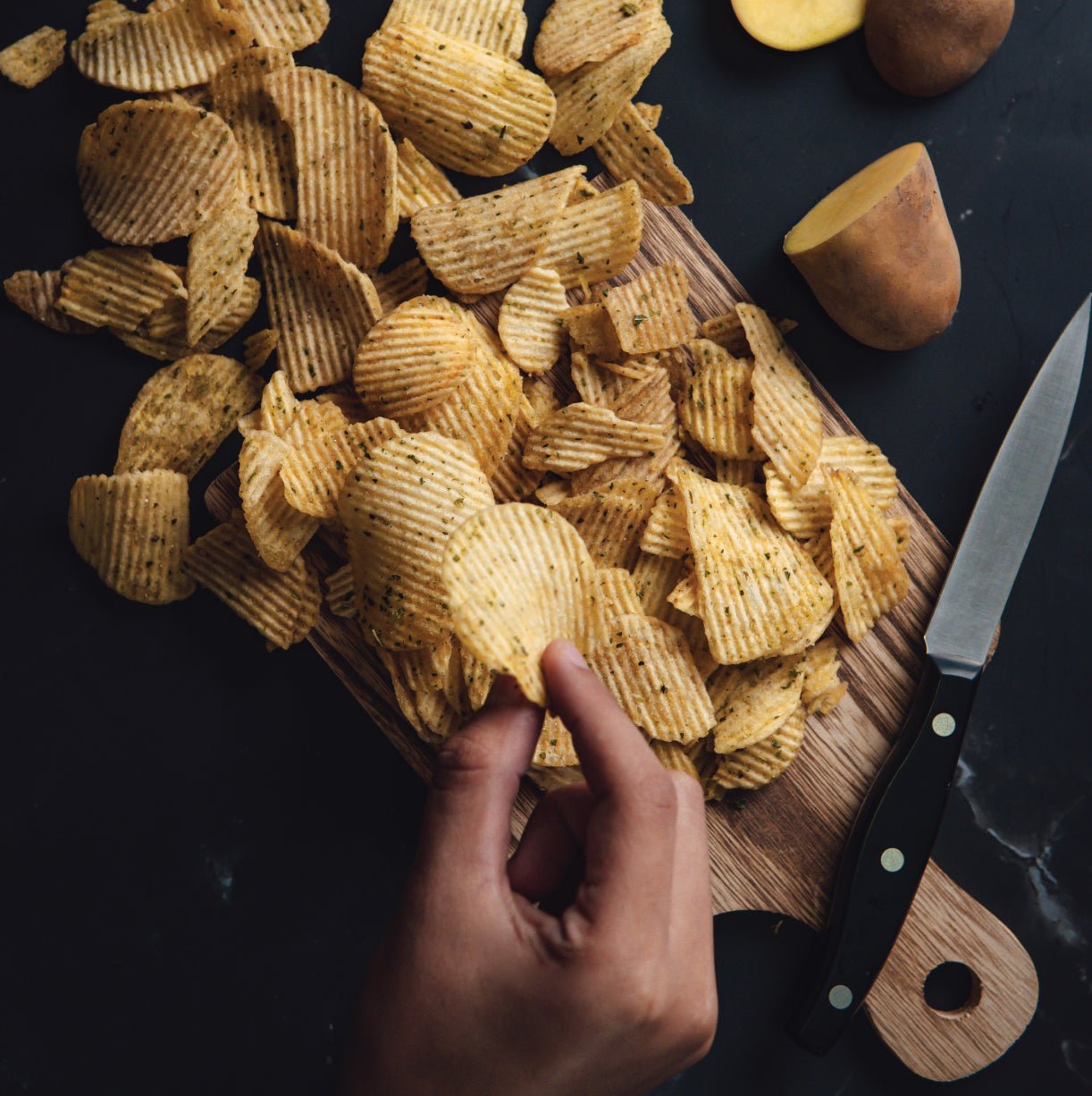 Black Summer Truffle Chips - Parmesan Cheese (45g)